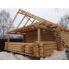 Баня из бревна на свайном фундаменте