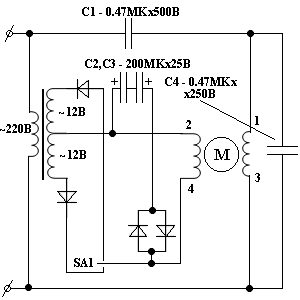 Схема подключения электромотора Д-32 П1 - dvigatel.png