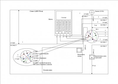 Правильно ли спланирована проводка в квартире? - Стена 1 (щиток)1