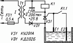 Система откачки воды Grundfos сu 212 - тиристорный датчик уровня воды.