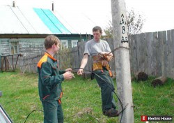 Отчёт по электромонтажу и строительству дачи - stolb.jpg