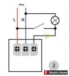 Датчик движения и выключатель совместно. - схема