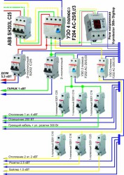 Как переделать щиток под 3 фазы - Схема электрика