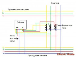 Схема подключения трёхфазного трансформаторного счётчика - АСКУЭ.jpg