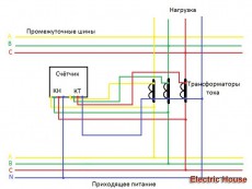 Схема подключения трёхфазного трансформаторного счётчика - АСКУЭ.jpg